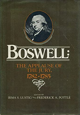 Cover of Boswell: The Applause of the Jury, edited by Irma S. Lustig and Frederick A. Pottle